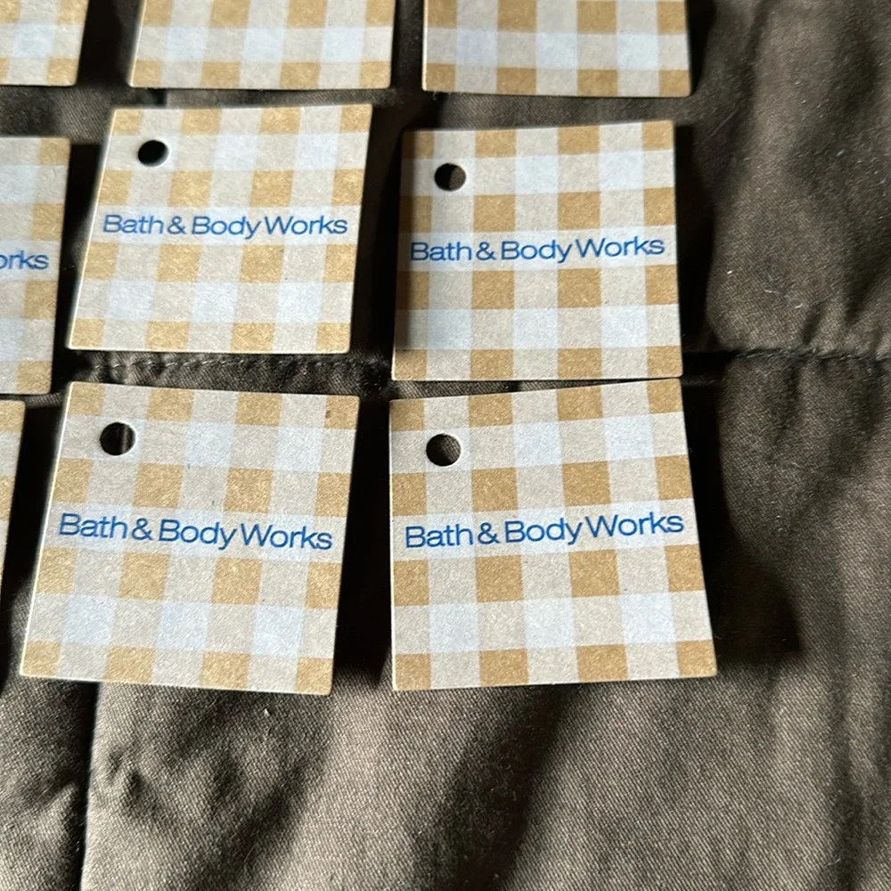 Bath & Body Works Small Cardboard Gingham Gift Tags
